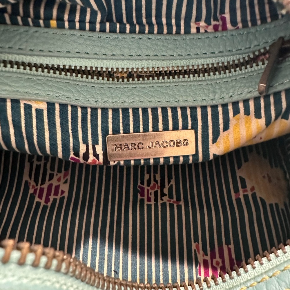 Marc Jacobs Blue and Yellow Leather Mini Handbag - Picture 4 of 5